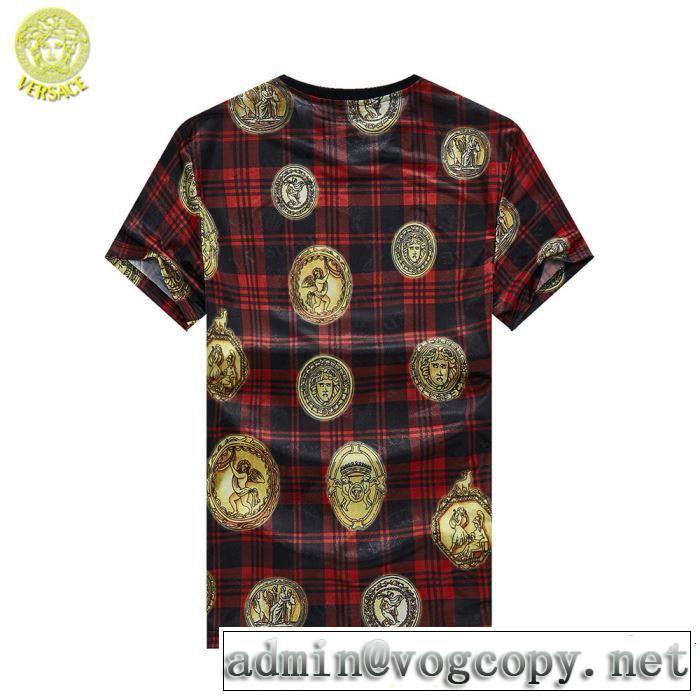 さわやか夏スタイル新品 半袖Tシャツ VERSACE ヴェルサーチ おしゃれな夏ファッション2019
