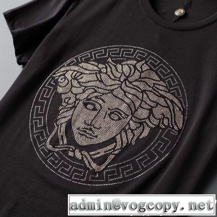新作コレクションを見る 2019春夏も引き続き人気セール VERSACE ヴェルサーチ 半袖Tシャツ 2色可選