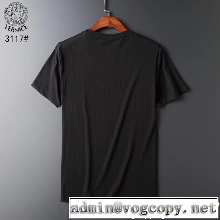 新作コレクションを見る 2019春夏も引き続き人気セール VERSACE ヴェルサーチ 半袖Tシャツ 2色可選