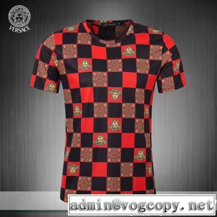 VERSACE ヴェルサーチ 半袖Tシャツ 3色可選 人気ストリートブランド新品 2019年春夏シーズンの人気