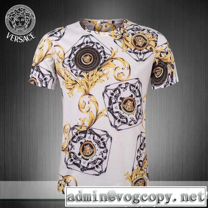 定番のスタイル春夏限定 VERSACE ヴェルサーチ 半袖Tシャツ 3色可選 2019春夏のトレンド新商品