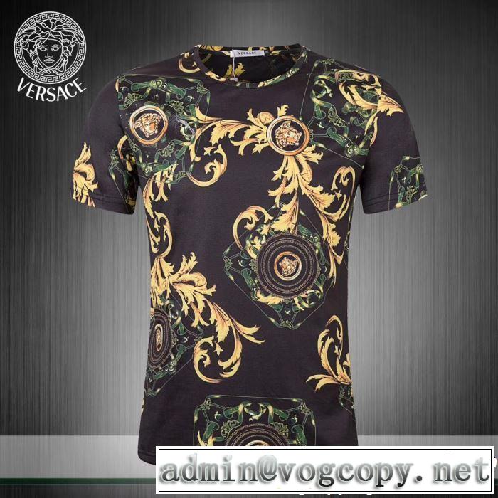 定番のスタイル春夏限定 VERSACE ヴェルサーチ 半袖Tシャツ 3色可選 2019春夏のトレンド新商品