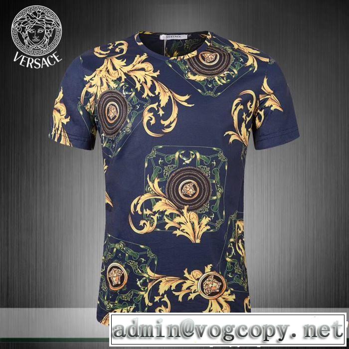 定番のスタイル春夏限定 VERSACE ヴェルサーチ 半袖Tシャツ 3色可選 2019春夏のトレンド新商品