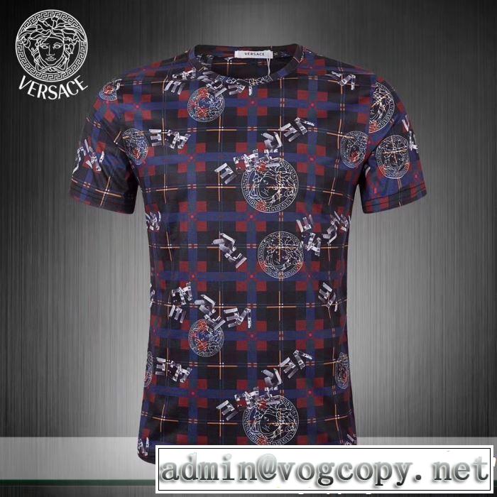 VERSACE ヴェルサーチ 半袖Tシャツ 2色可選 大人の華やかさを演出 【2019春夏】最新コレクション