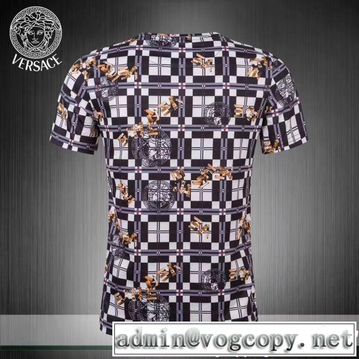 VERSACE ヴェルサーチ 半袖Tシャツ 2色可選 大人の華やかさを演出 【2019春夏】最新コレクション