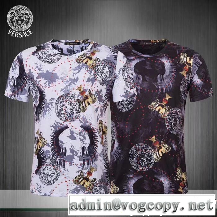VERSACE ヴェルサーチ 半袖Tシャツ 2色可選 2019年春夏シーズンの人気 今流行りの最新コレクション