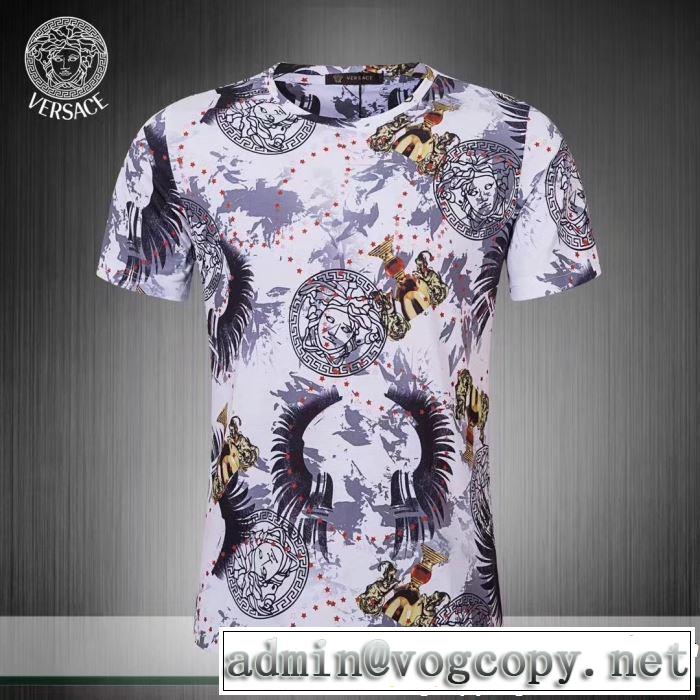VERSACE ヴェルサーチ 半袖Tシャツ 2色可選 2019年春夏シーズンの人気 今流行りの最新コレクション