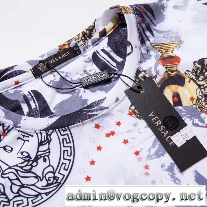 VERSACE ヴェルサーチ 半袖Tシャツ 2色可選 2019年春夏シーズンの人気 今流行りの最新コレクション
