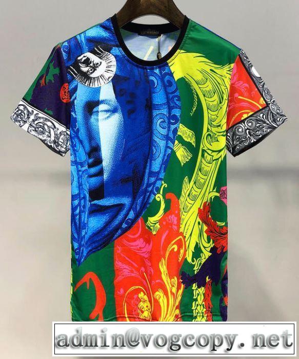 VERSACE  最新先取りおしゃれなロゴ入り  Tシャツ/半袖2019春夏も引き続き人気セールヴェルサーチ