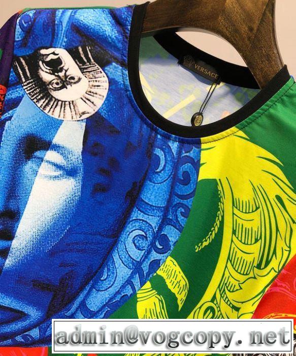 VERSACE  最新先取りおしゃれなロゴ入り  Tシャツ/半袖2019春夏も引き続き人気セールヴェルサーチ