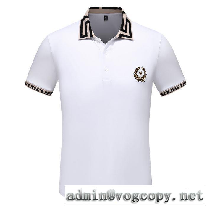 ヴェルサーチ 最新先取りおしゃれなロゴ入り VERSACE 2色可選 Tシャツ/半袖 春夏の流行り2019新品