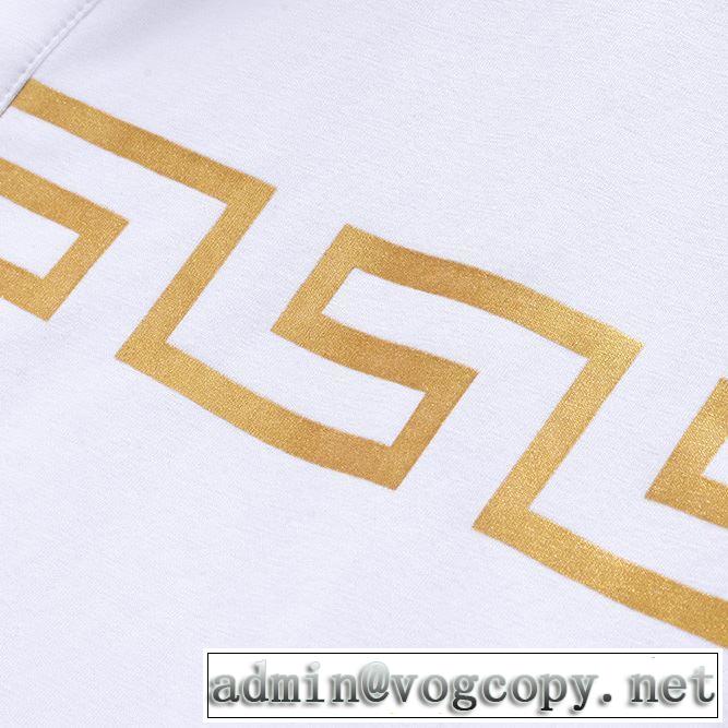 2019夏ファション新品 ヴェルサーチ 夏キレ味をプラス VERSACE 2色可選 Tシャツ/半袖