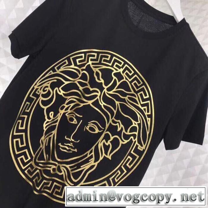 VERSACE 2019SSのトレンド商品 2色可選 Tシャツ/半袖夏ファッションをおしゃれに楽しもう ヴェルサーチ