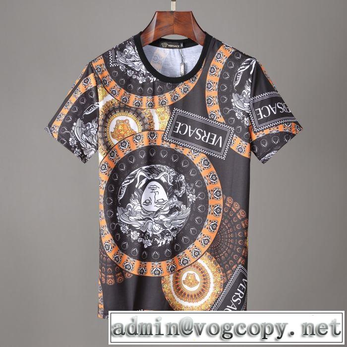 VERSACE 2019夏ファション新品 Tシャツ/半袖 大注目日本未入荷 ヴェルサーチ超あたたかい