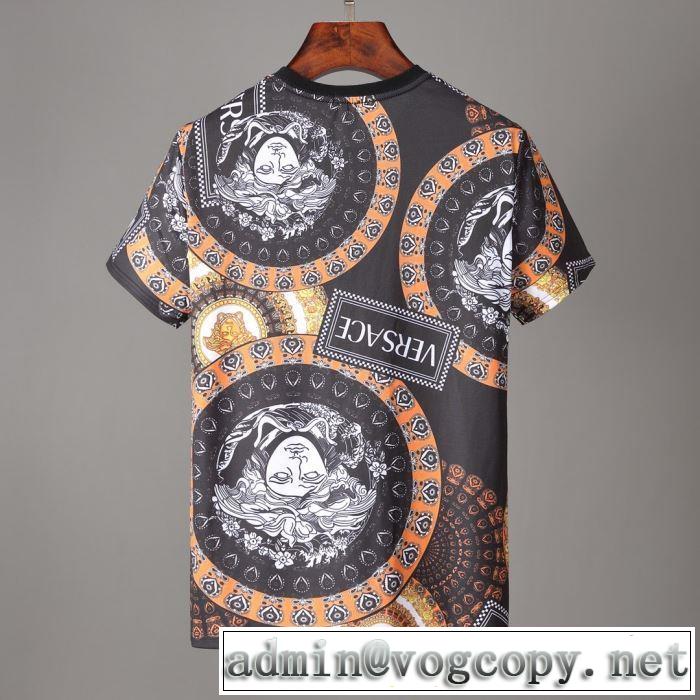 VERSACE 2019夏ファション新品 Tシャツ/半袖 大注目日本未入荷 ヴェルサーチ超あたたかい