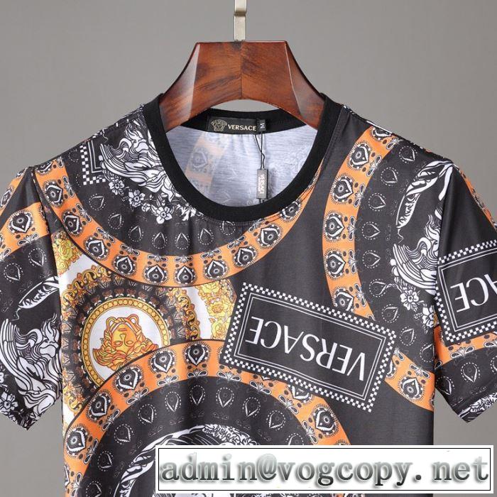 VERSACE 2019夏ファション新品 Tシャツ/半袖 大注目日本未入荷 ヴェルサーチ超あたたかい
