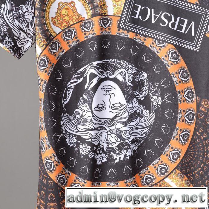 VERSACE 2019夏ファション新品 Tシャツ/半袖 大注目日本未入荷 ヴェルサーチ超あたたかい