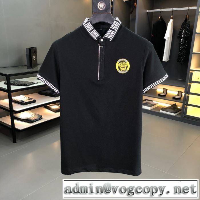 2019年最新ファッション ヴェルサーチ夏キレ味をプラス VERSACE 2色可選 Tシャツ/半袖