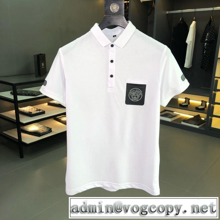 お洒落スタイル ヴェルサーチ春夏の流行り2019新品 VERSACE 2色可選 Tシャツ/半袖 韓国の人気