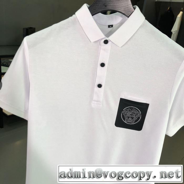 お洒落スタイル ヴェルサーチ春夏の流行り2019新品 VERSACE 2色可選 Tシャツ/半袖 韓国の人気