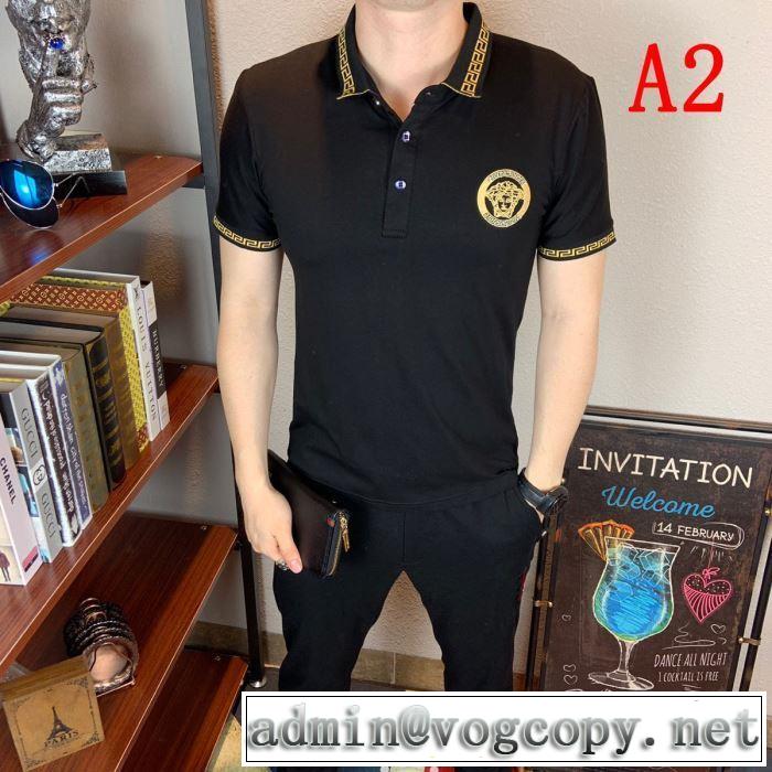 新作コレクションを見る ヴェルサーチVERSACE 3色可選 Tシャツ/半袖 2019春夏トレンドアイテム