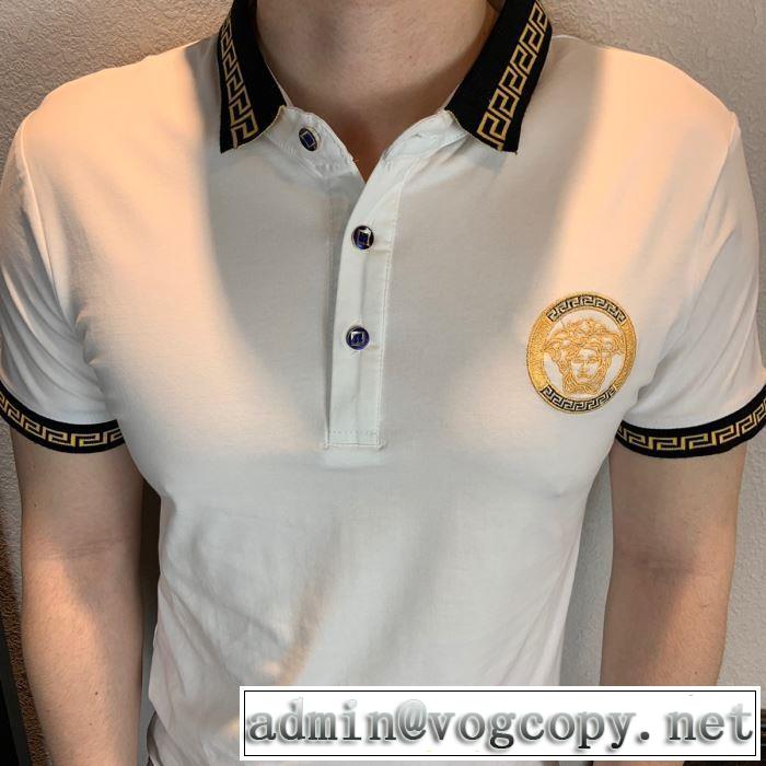 新作コレクションを見る ヴェルサーチVERSACE 3色可選 Tシャツ/半袖 2019春夏トレンドアイテム