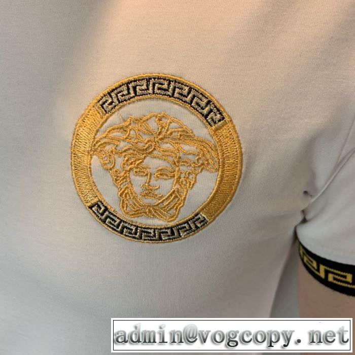 新作コレクションを見る ヴェルサーチVERSACE 3色可選 Tシャツ/半袖 2019春夏トレンドアイテム