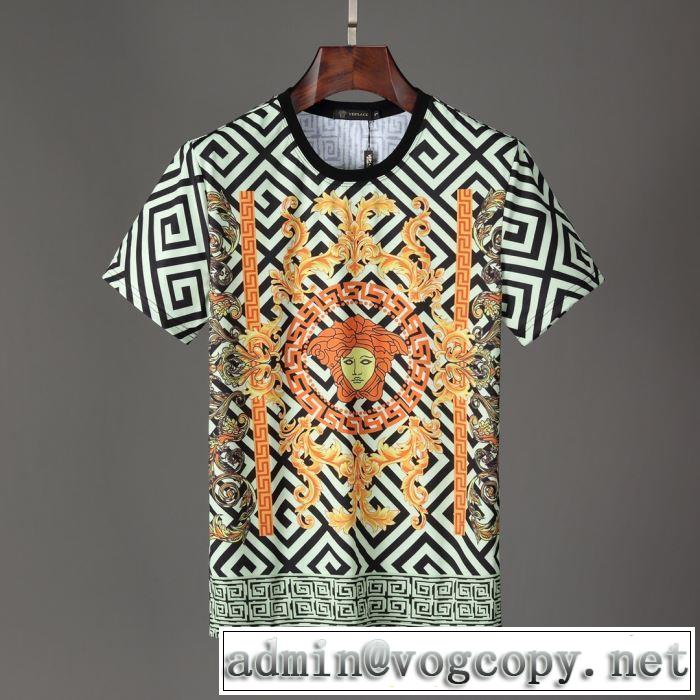 【2019春夏】最新コレクションVERSACE 高品質素材 Tシャツ/半袖 ヴェルサーチ 新作オシャレ