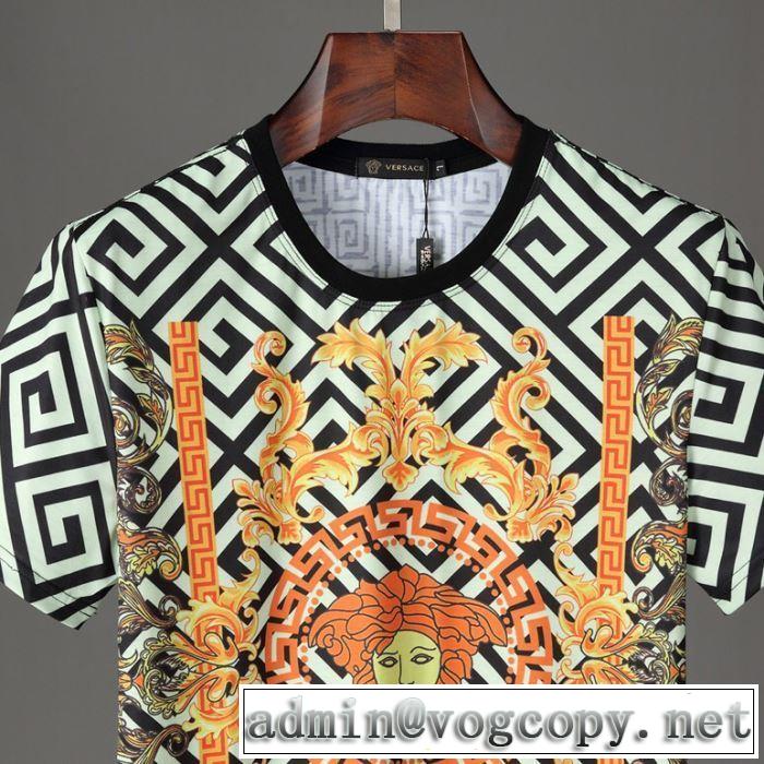 【2019春夏】最新コレクションVERSACE 高品質素材 Tシャツ/半袖 ヴェルサーチ 新作オシャレ