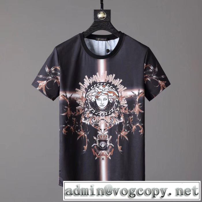 シンプル使える ヴェルサーチ春夏の流行り2019新品 VERSACE  Tシャツ/半袖超あたたかい