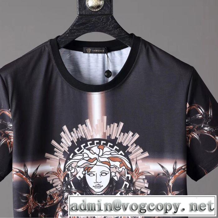 シンプル使える ヴェルサーチ春夏の流行り2019新品 VERSACE  Tシャツ/半袖超あたたかい
