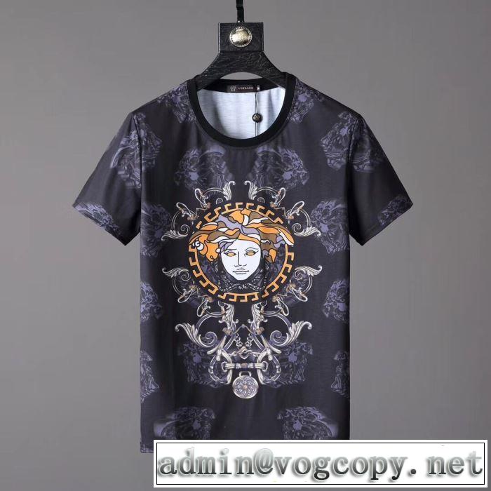 入手超困難 ヴェルサーチVERSACE 2019SSのトレンド商品 Tシャツ/半袖今シーズン注目のデザイン