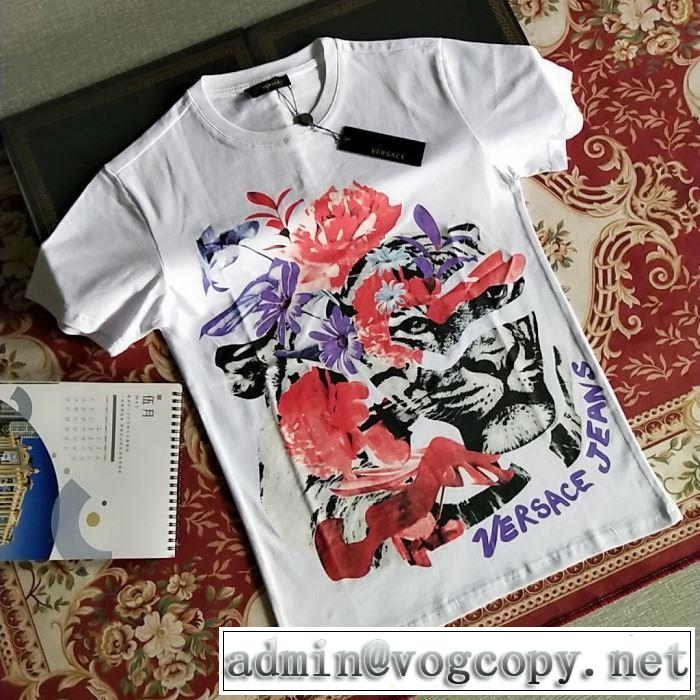 大人っぽいファション感 ヴェルサーチ 2019夏ファション新品 VERSACE  Tシャツ/半袖 韓国の人気