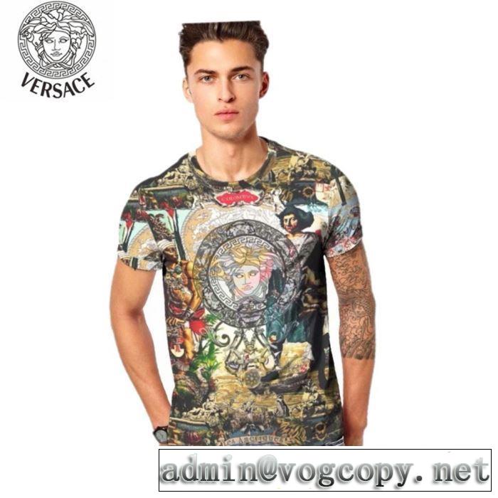 素敵カジュアル春夏新品 ヴェルサーチ2019年春夏シーズンの人気 VERSACE Tシャツ/半袖