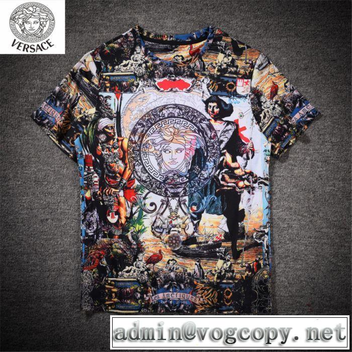 素敵カジュアル春夏新品 ヴェルサーチ2019年春夏シーズンの人気 VERSACE Tシャツ/半袖