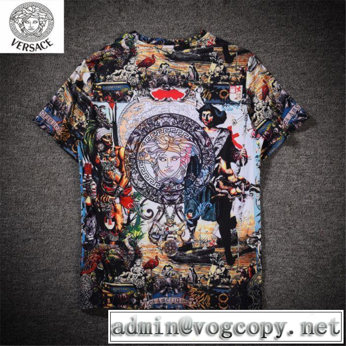 素敵カジュアル春夏新品 ヴェルサーチ2019年春夏シーズンの人気 VERSACE Tシャツ/半袖