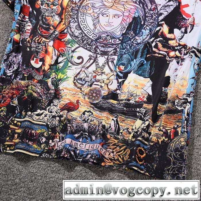 素敵カジュアル春夏新品 ヴェルサーチ2019年春夏シーズンの人気 VERSACE Tシャツ/半袖