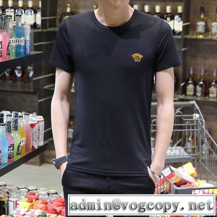2019春夏人気トレンドアイテム ヴェルサーチ VERSACE 最新で完売確実 Tシャツ/半袖 2色可選