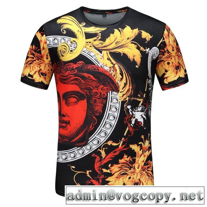 新作オシャレ ヴェルサーチ VERSACE Tシャツ/半袖 2色可選 2019春夏人気トレンドアイテム