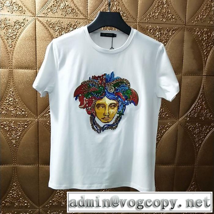 韓国の人気 ヴェルサーチ Tシャツ/半袖 2色可選 2019年春夏シーズンの人気 VERSACE