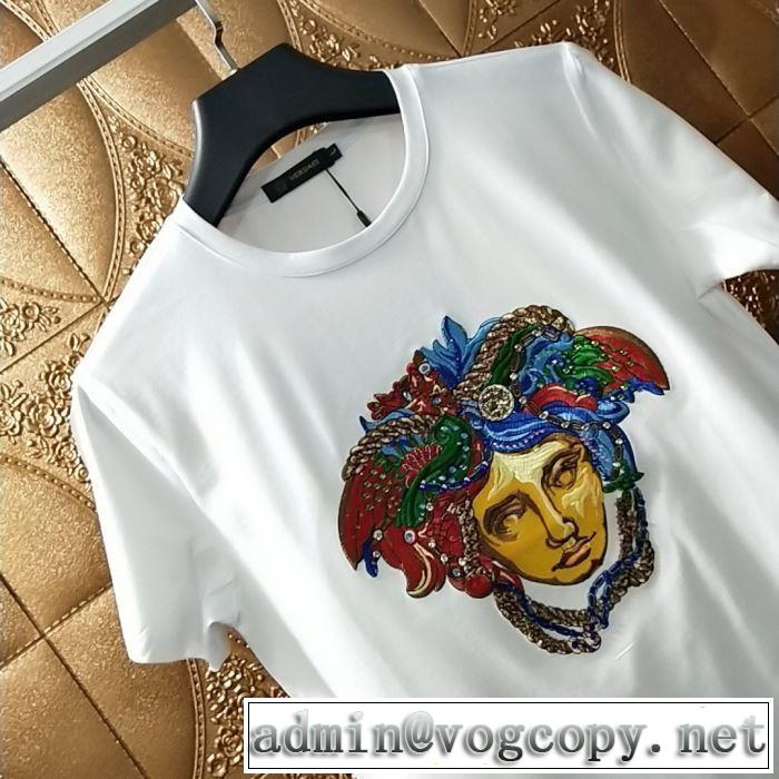 韓国の人気 ヴェルサーチ Tシャツ/半袖 2色可選 2019年春夏シーズンの人気 VERSACE