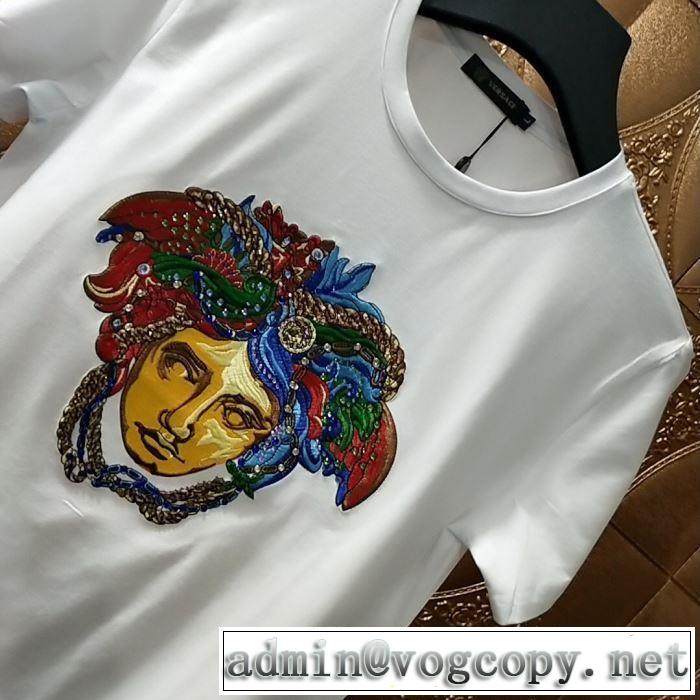 韓国の人気 ヴェルサーチ Tシャツ/半袖 2色可選 2019年春夏シーズンの人気 VERSACE