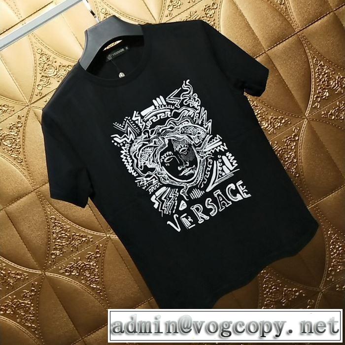 都市独特のトレンドアイテム VERSACE Tシャツ/半袖  ヴェルサーチ2019春夏人気トレンドアイテム