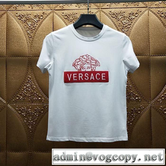 人気モデル愛用VERSACE Tシャツ/半袖 2色可選 ヴェルサーチ 2019限定 男性に人気