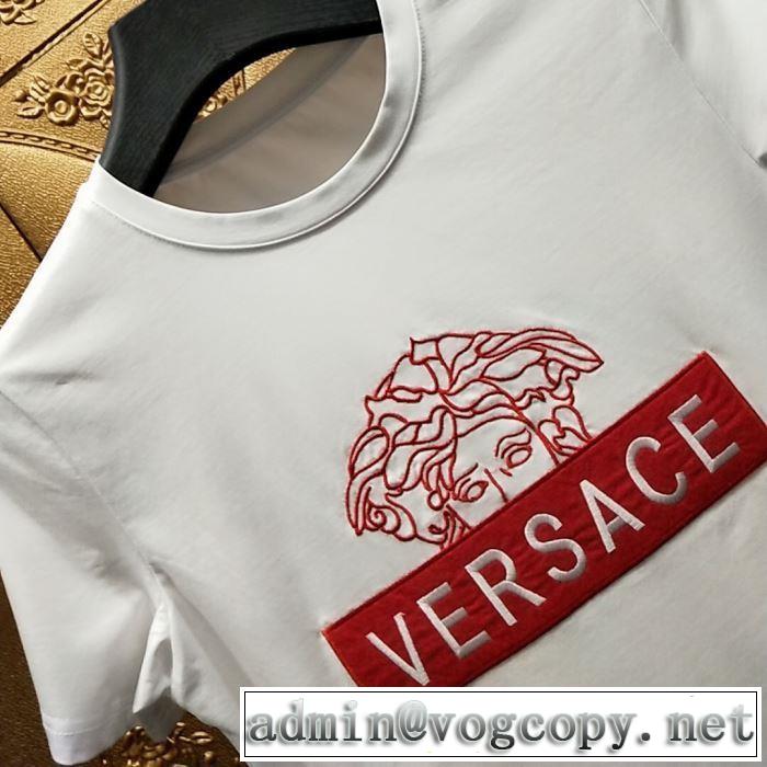 人気モデル愛用VERSACE Tシャツ/半袖 2色可選 ヴェルサーチ 2019限定 男性に人気