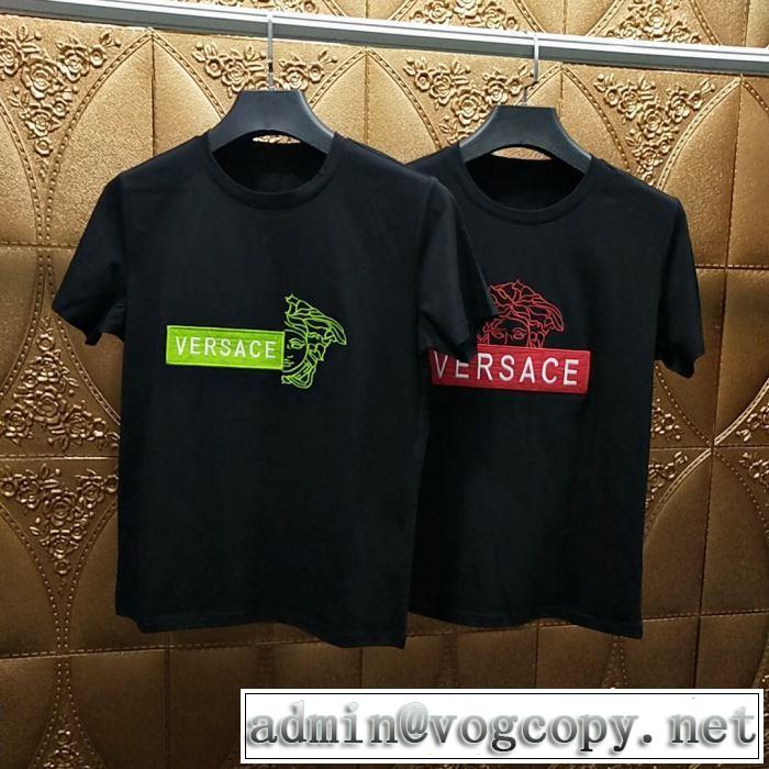 Tシャツ/半袖 2色可選 2019限定 男性に人気ヴェルサーチ 今年は大きめの新作がトレンド VERSACE