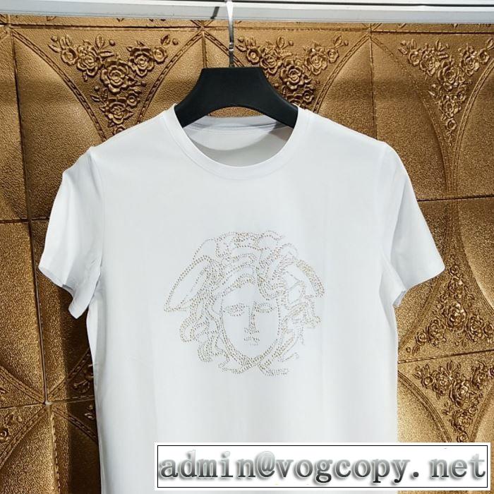 この夏絶対欲しい  Tシャツ/半袖 2色可選 ヴェルサーチ正規品保証19春夏  VERSACE