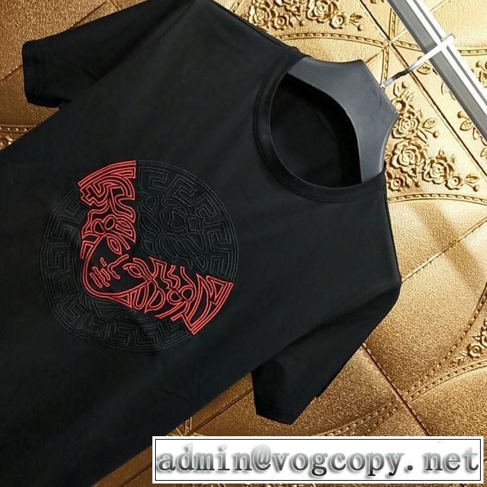 VERSACE Tシャツ/半袖 2色可選 格安SALE ヴェルサーチ 【2019春夏】最新コレクション すごく稀少カラー