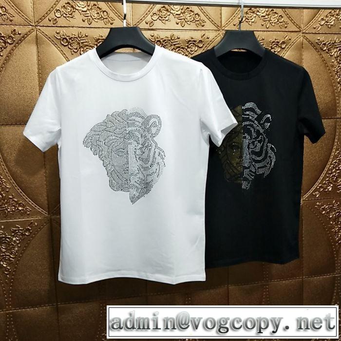 最新のトレンドブランド人気的 Tシャツ/半袖 2色可選 ヴェルサーチ 2019春夏の大注目トレンド VERSACE