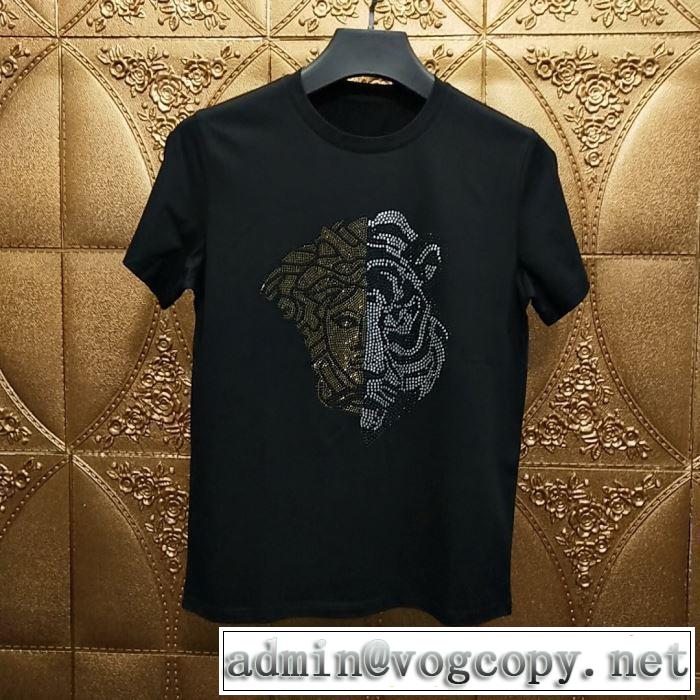 最新のトレンドブランド人気的 Tシャツ/半袖 2色可選 ヴェルサーチ 2019春夏の大注目トレンド VERSACE